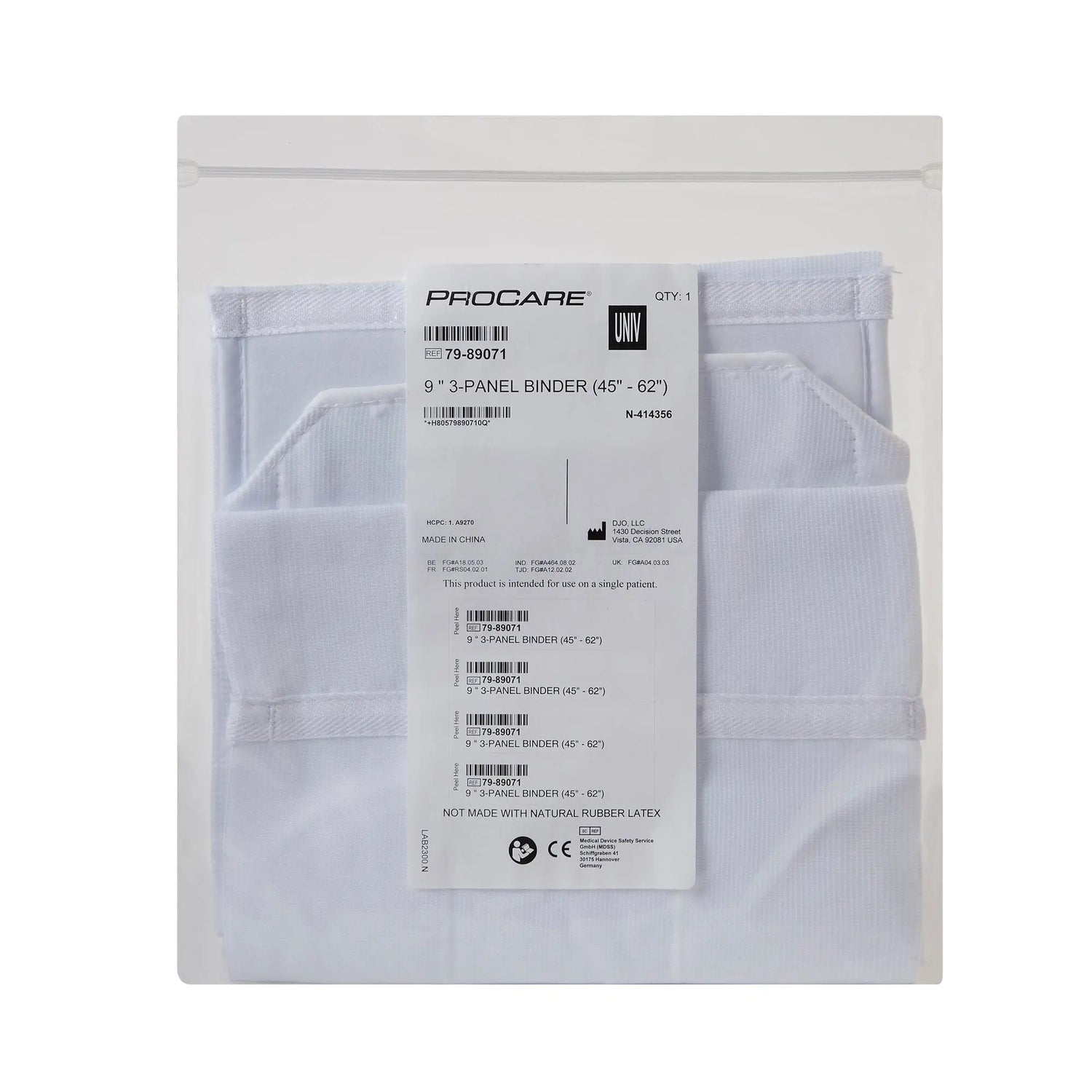 ProCare® 3-Panel Abdominal Support, One Size Fits 45 - 62 Inch Waists, 9-Inch Height - getMovility