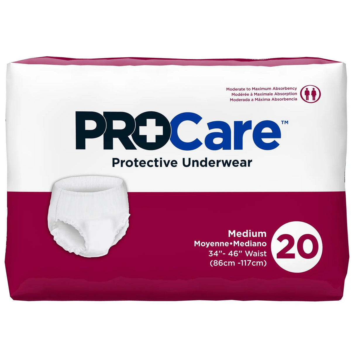 ProCare™ Moderate to Maximum Absorbent Underwear, Medium ProCare™