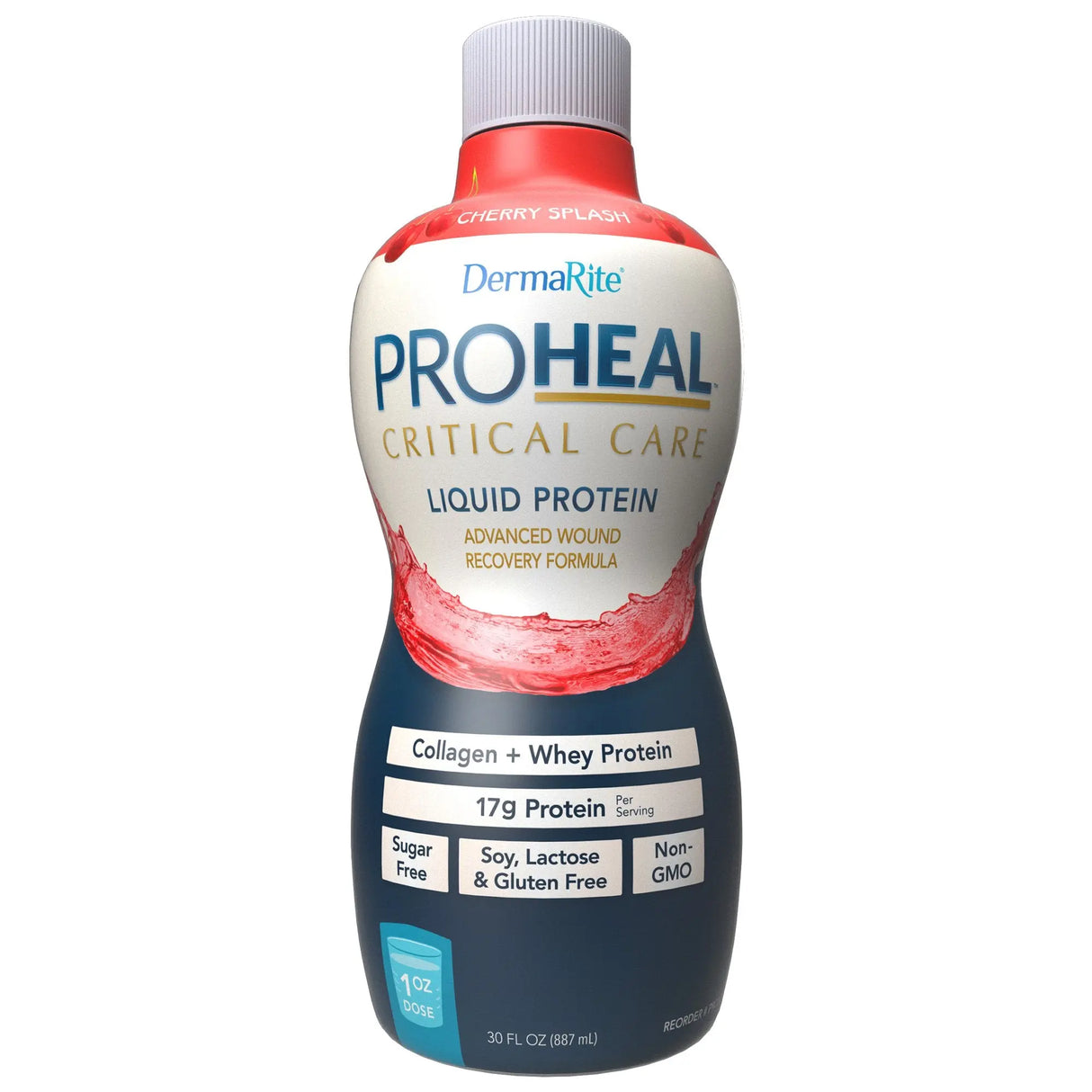 ProHeal™ Critical Care Cherry Splash Liquid Protein Wound Recovery Formula, 30-ounce bottle ProHeal™ Critical Care