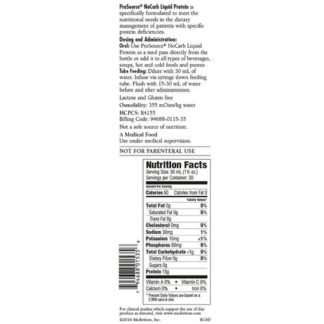 ProSource NoCarb™ Berry Punch Collagen and Whey Protein Formula, 32-ounce Bottle ProSource™ NoCarb