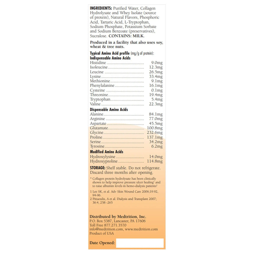 ProSource NoCarb™ Concentrate Collagen & Whey Protein Formula, 32-ounce Bottle ProSource™ NoCarb