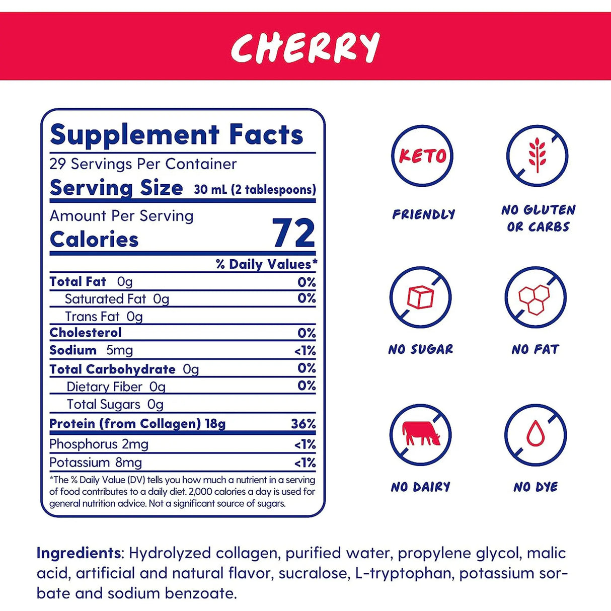 Proteinex® 18 Cherry Liquid Predigested Protein, 30-ounce bottle Proteinex®