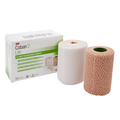 3M™ Coban™2 Lite Self-adherent / Pull On Closure 2 Layer Compression Bandage System - getMovility