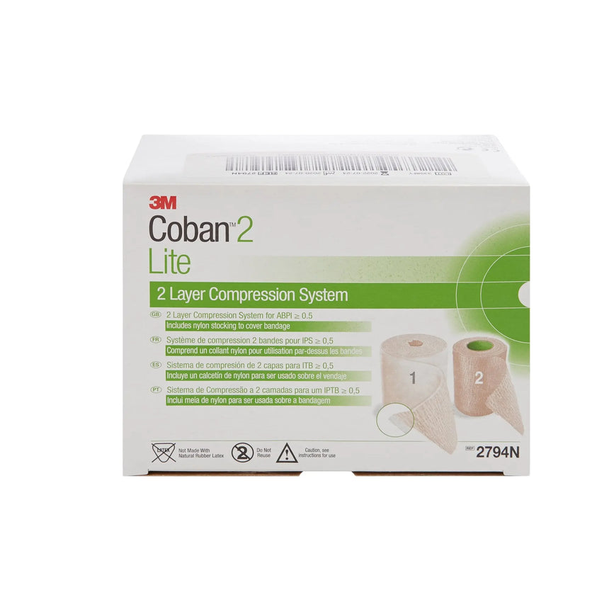 3M™ Coban™2 Lite Self-adherent / Pull On Closure 2 Layer Compression Bandage System - getMovility