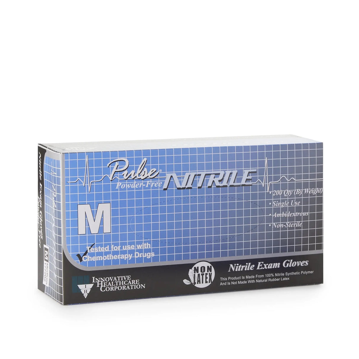 Pulse® Nitrile Exam Glove, Medium, Aqua Blue Pulse® Nitrile