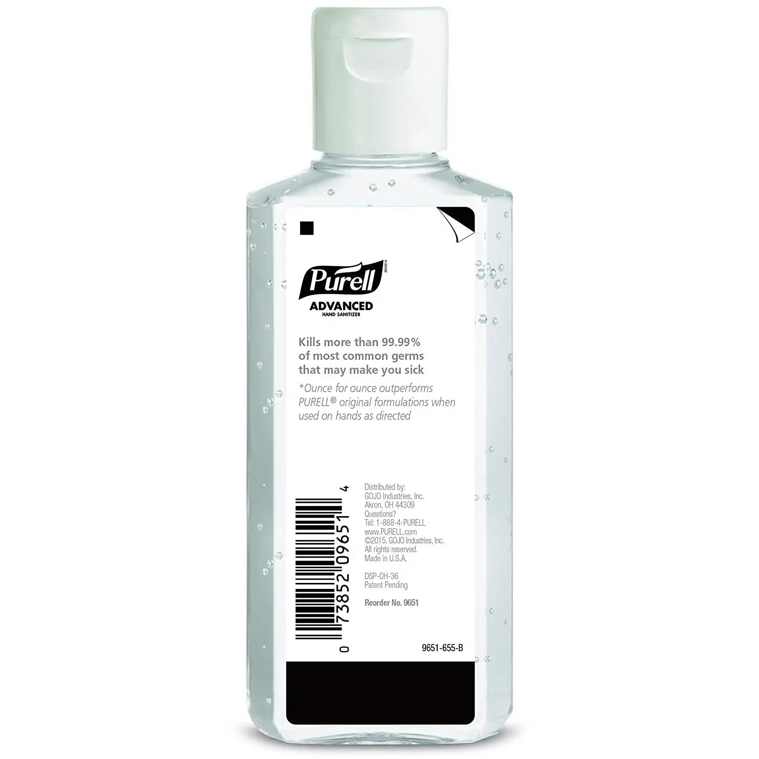 Purell Advanced Hand Sanitizer 70% Ethyl Alcohol Gel, Bottle, 4 oz, Fruit Scent Purell® Advanced