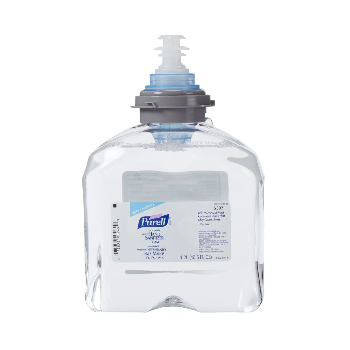 Purell Advanced Hand Sanitizer,1,200 mL, Ethyl Alcohol, Foaming Dispenser Refill Bottle Purell® Advanced