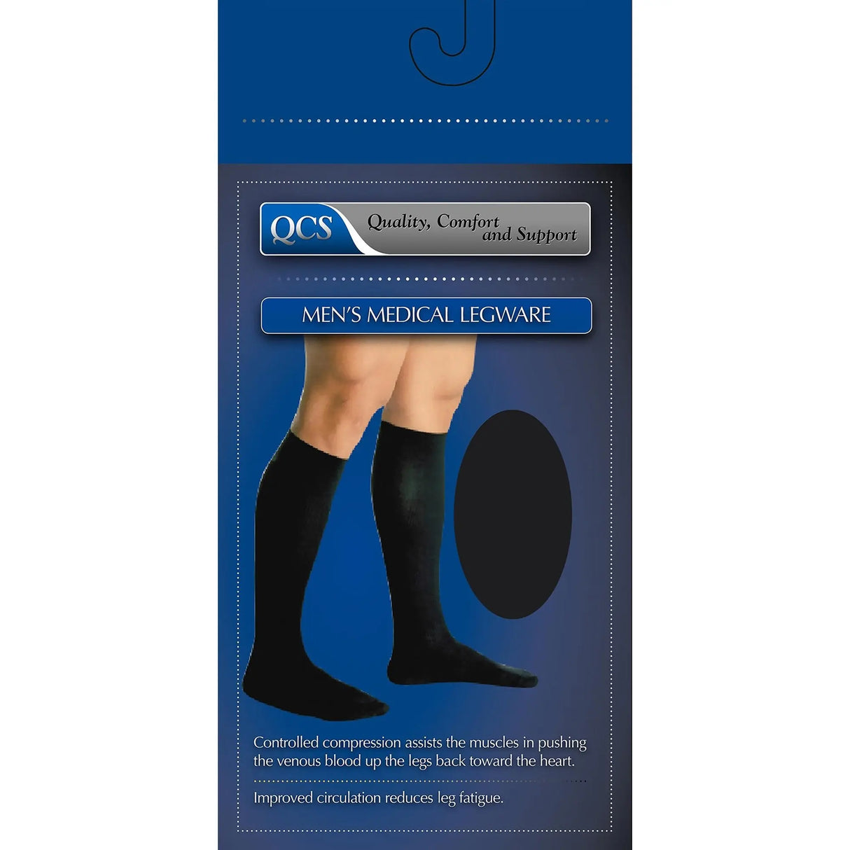 QCS Compression Knee-High Socks, X-Large, Black Loving Comfort®