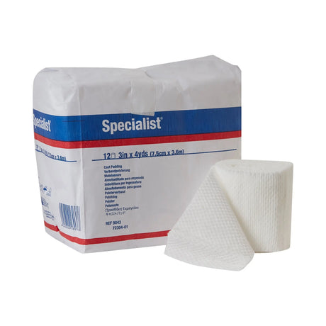 Specialist® White Cotton / Rayon Undercast Cast Padding, 3 Inch x 4 Yard - getMovility