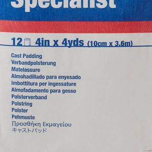 Specialist® White Cotton / Rayon Undercast Cast Padding, 4 Inch x 4 Yard - getMovility