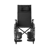 Reclining Wheelchair McKesson Desk Length Arm Swing-Away Elevating Legrest Black Upholstery 20 Inch Seat Width Adult 350 lbs. Weight Capacity McKesson