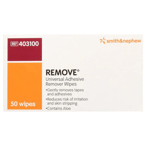 Remove™ Adhesive Remover, 2½ x 2½ Inch Wipe - getMovility
