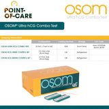 Reproductive Health Test Kit OSOM® Ultra hCG Combo hCG Pregnancy Test 25 Tests CLIA Waived OSOM® hCG Combo