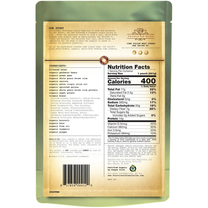 Nourish™ Vegetable / Rice Pediatric Complete Plant Based Nutrition, 12-ounce pouch Nourish®