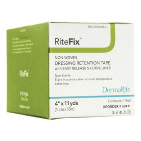 RiteFix™ Nonwoven Dressing Retention Tape, 4 Inch x 11 Yard, White RiteFix™