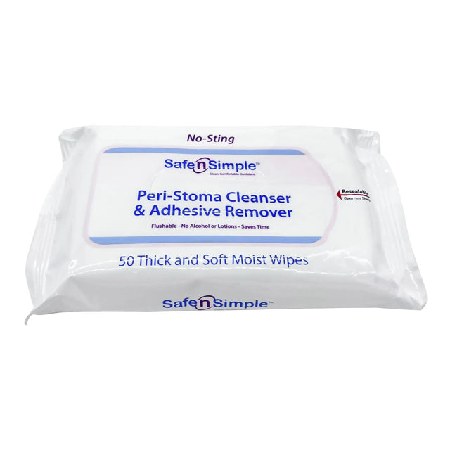 Safe n Simple™ Adhesive Remover Wipes - getMovility