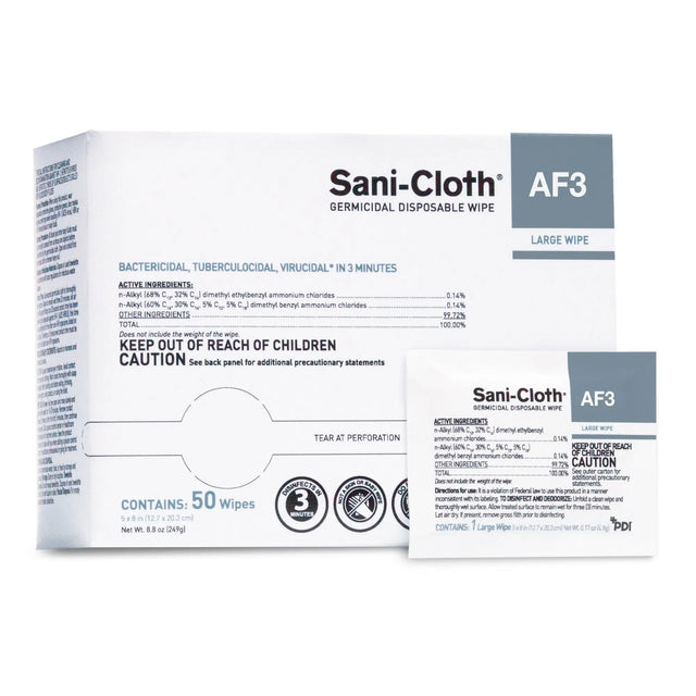 Sani-Cloth® AF3 Surface Disinfectant Cleaner Wipe, Large Individual Packet Sani-Cloth® AF3