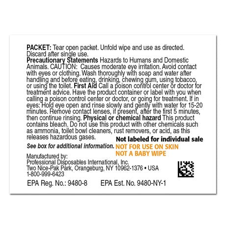 Sani-Cloth® Bleach Surface Disinfectant Cleaner Bleach Wipe, 400 Individual Packets per Pack Sani-Cloth® Bleach