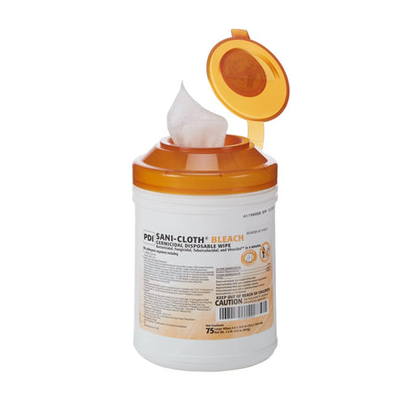 Sani-Cloth® Surface Disinfectant Cleaner Bleach Wipe, 75 Wipes per Canister Sani-Cloth® Bleach