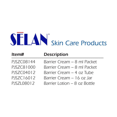 Selan+® Zinc Oxide Barrier Cream and Lotion, 8 mL Individual Packet Selan+®