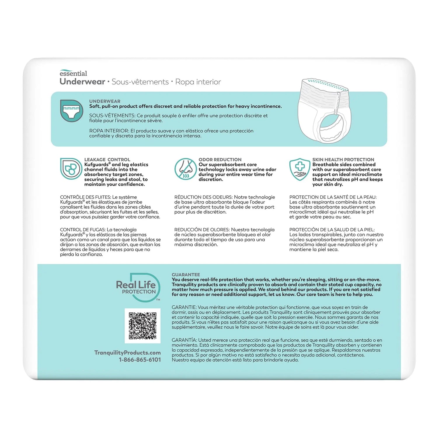 Select® Heavy Protection Absorbent Underwear, Extra Extra Large Tranquility® Essential