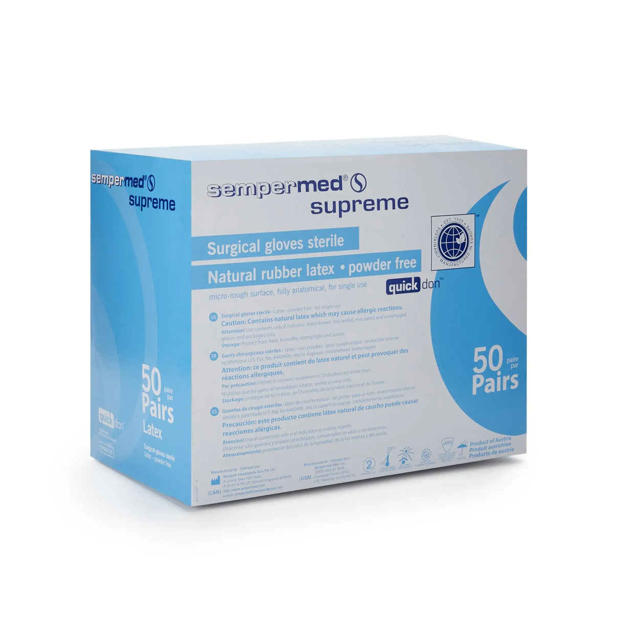 Sempermed® Supreme Latex Surgical Glove, Size 8, Ivory Sempermed® Supreme