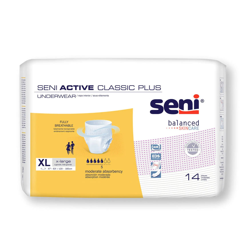 Seni® Active Classic Plus Moderate Absorbent Underwear, Extra Large Seni® Active Classic Plus