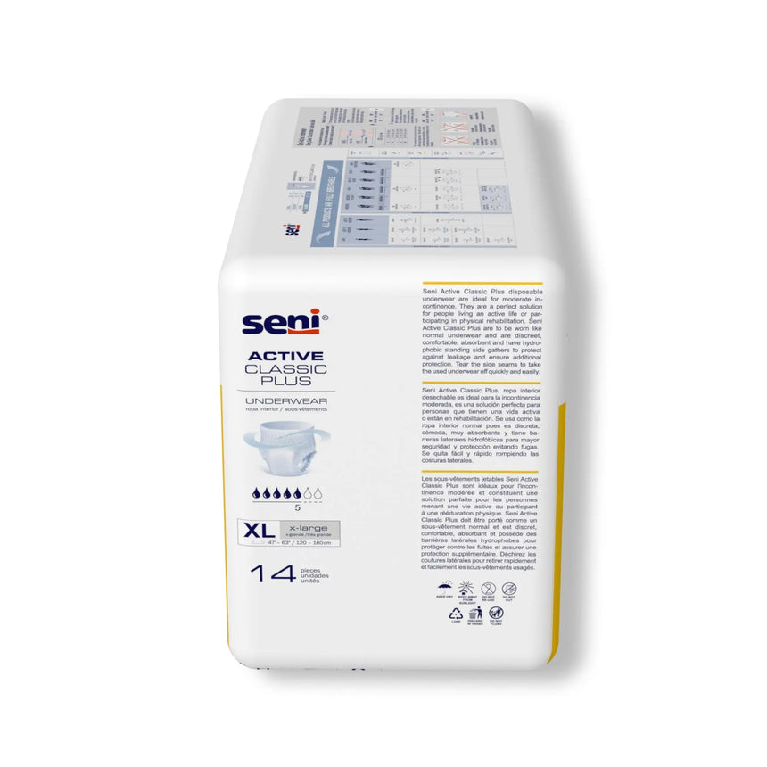 Seni® Active Classic Plus Moderate Absorbent Underwear, Extra Large Seni® Active Classic Plus