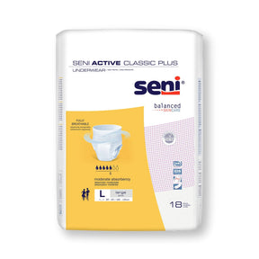 Seni® Active Classic Plus Moderate Absorbent Underwear, Large Seni® Active Classic Plus