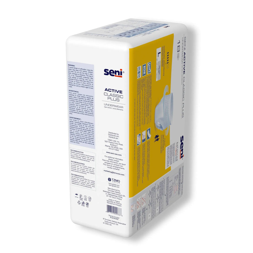 Seni® Active Classic Plus Moderate Absorbent Underwear, Large Seni® Active Classic Plus