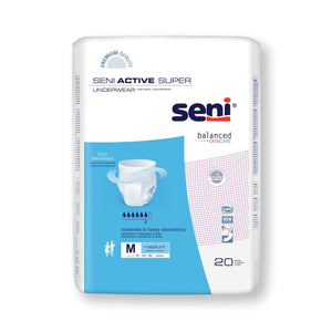 Seni® Active Super Moderate to Heavy Absorbent Underwear, Medium Seni® Active Super