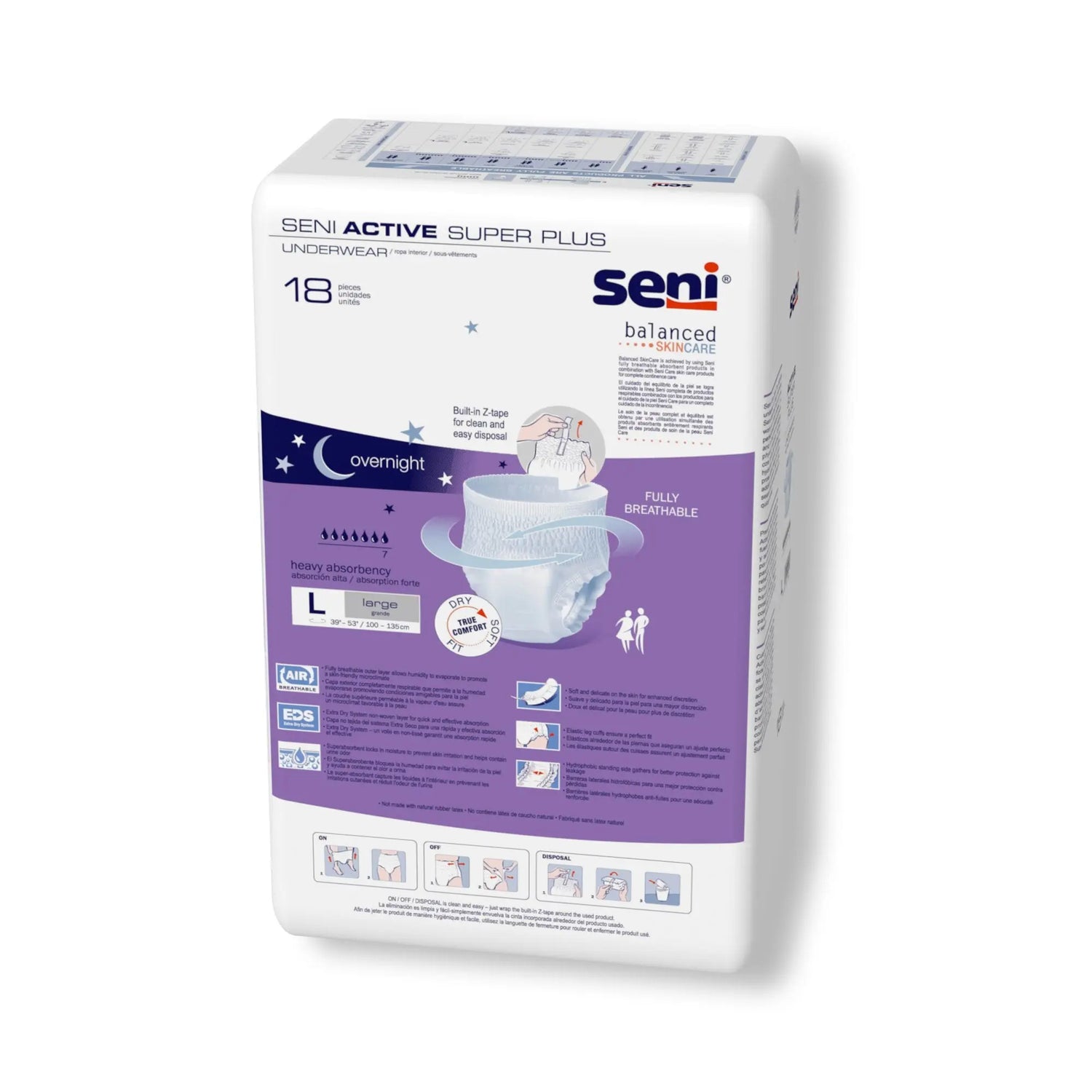 Seni® Active Super Plus Heavy Absorbent Underwear, Large Seni® Active Super Plus