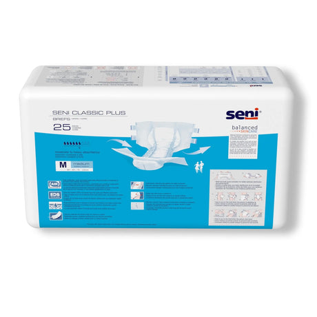 Seni® Classic Plus Moderate to Heavy Absorbency Incontinence Brief, Medium Seni® Classic Plus