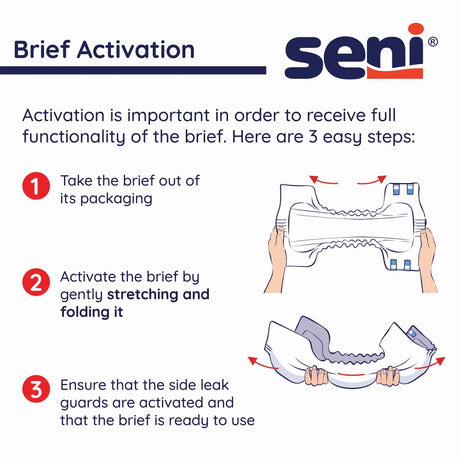 Seni® Classic Plus Moderate to Heavy Absorbency Incontinence Brief, Medium Seni® Classic Plus