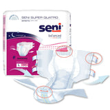 Seni® Super Quatro Severe Absorbency Incontinence Brief, Large Seni® Super Quatro