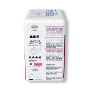 Seni® Super Quatro Severe Absorbency Incontinence Brief, Medium Seni® Super Quatro