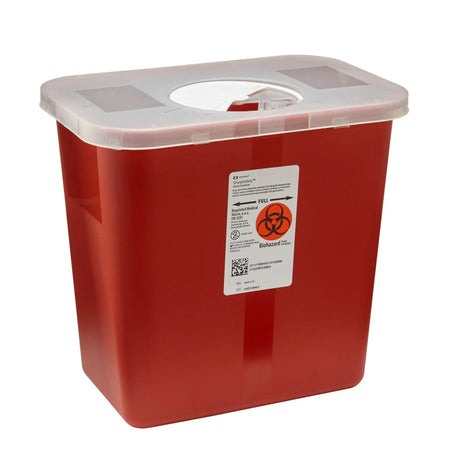 SharpSafety™ Multi-purpose Sharps Container, 2 Gallon, 10 x 7¼ x 10½ Inch SharpSafety™