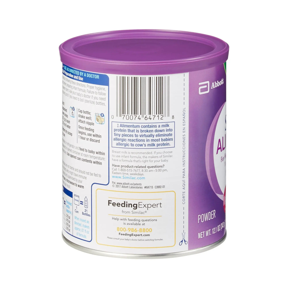 Similac® Alimentum® Infant Formula, 12.1 oz. Can Similac® Alimentum®