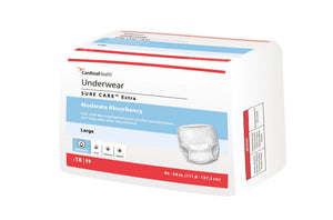 Simplicity Unisex Adult Disposable Underwear, Moderate Absorbency, White, Large, 44 to 54 Inch Waist Simplicity™