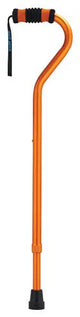 Standard Offset Walking Cane Adjustable Aluminum  Orange Movility LLC- CM