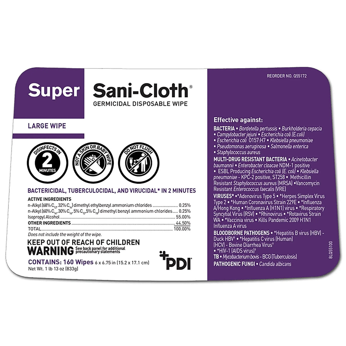 Super Sani-Cloth® Surface Disinfectant Wipe, Large Canister Super Sani-Cloth®