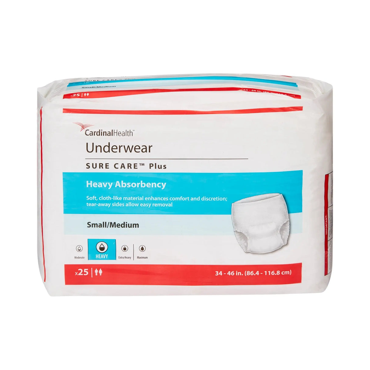 Sure Care™ Plus Heavy Absorbent Underwear, Medium Sure Care™