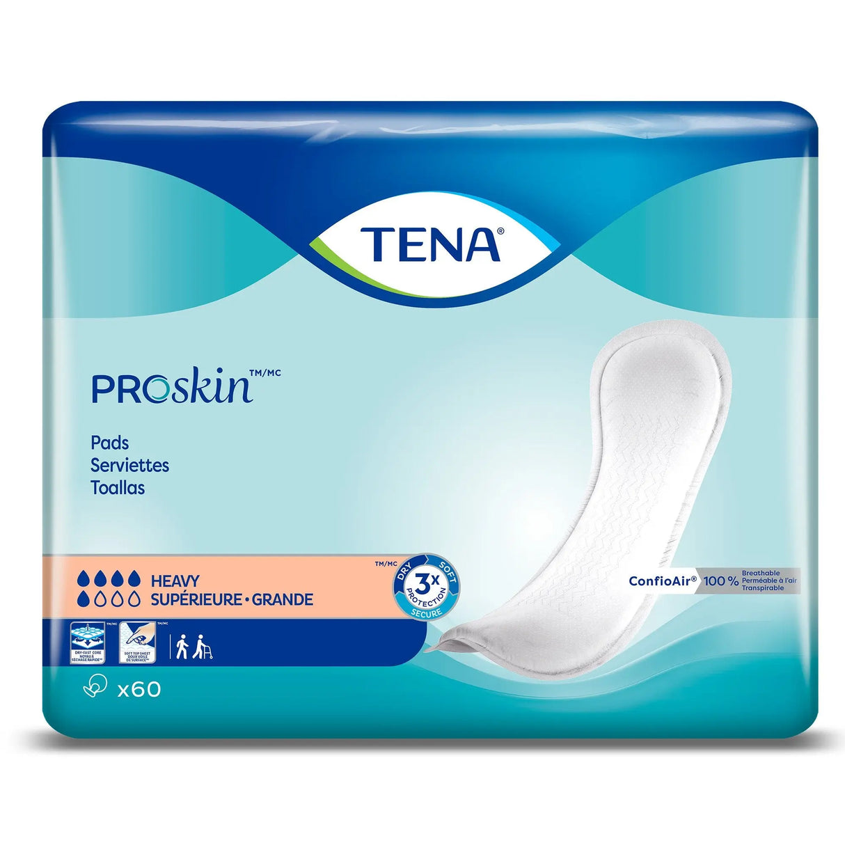 TENA Bladder Control Pads, Heavy Absorbency TENA ProSkin™ Heavy