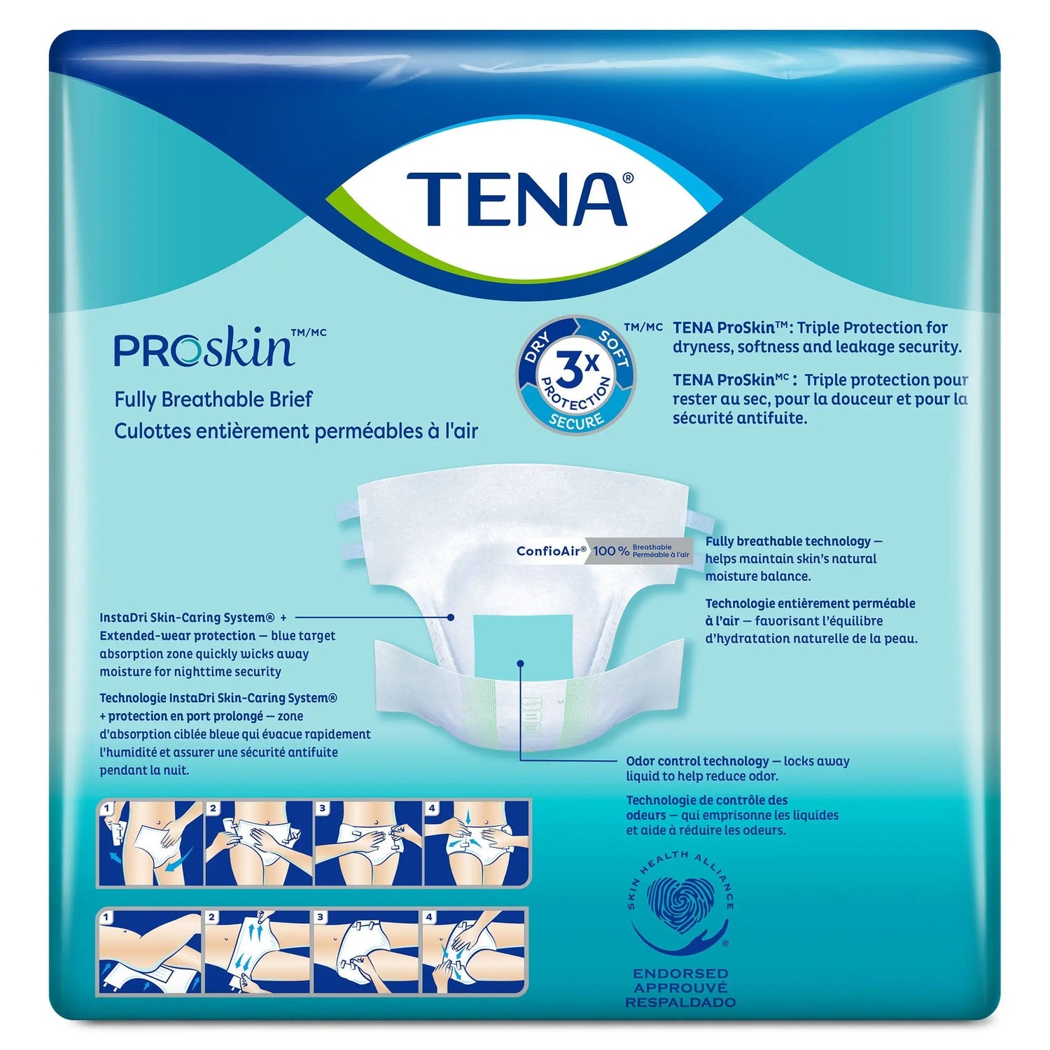 TENA Super Adult Heavy-Absorbent Incontinence Brief, Medium TENA ProSkin™ Super