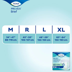TENA Super Adult Heavy-Absorbent Incontinence Brief, Medium TENA ProSkin™ Super