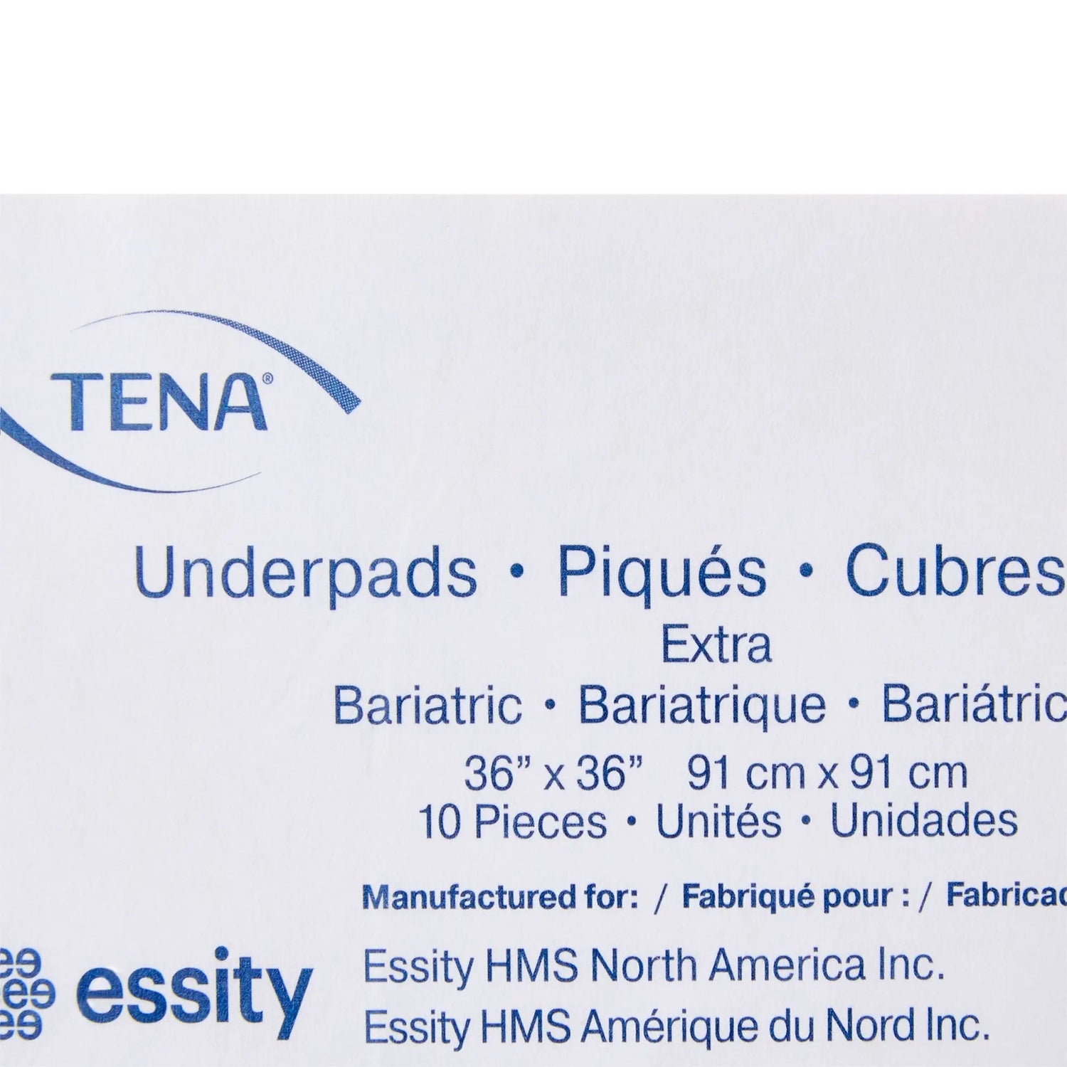 TENA Underpad Extra, 36" x 36", Disposable, Light Absorbency TENA® Extra Bariatric