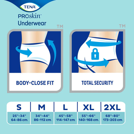 TENA® ProSkin™ Plus Fully Breathable Absorbent Underwear, Medium TENA® ProSkin™ Plus