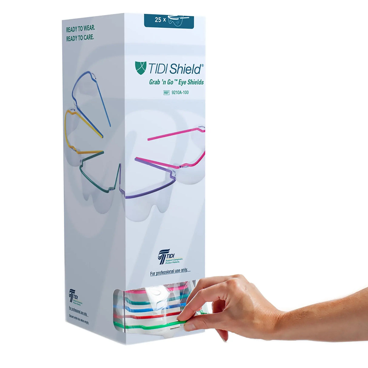 TIDIShield® Grab ‘n Go™ Eye Shields with Dispenser TIDIShield® Grab 'n Go