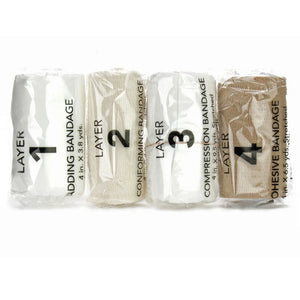 FlexPress4™ Self-adherent / Tape Closure 4 Layer Compression Bandage System FlexPress4™