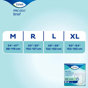 Tena Super Incontinence Briefs, Absorbent, Odor Control TENA ProSkin™ Super